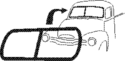 1954 - 1955 Dodge C Series Truck Gummilist framruta