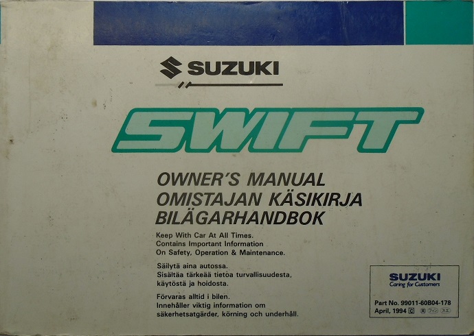 1995 Suzuki Swift Handbok