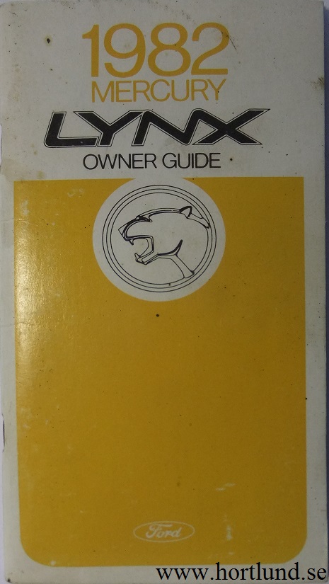 1982 Mercury Lynx Owners Guide