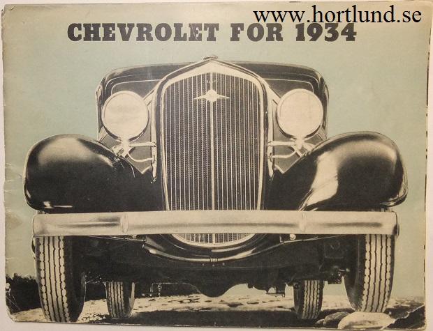 1934 Chevrolet broschyr