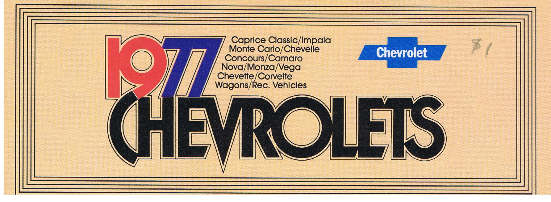 1977 Chevrolet Modeller Broschyr