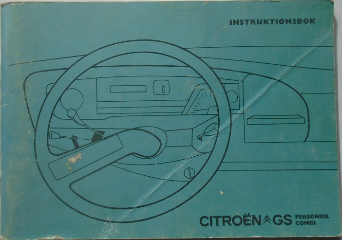 1976 Citroën GS Instruktionsbok