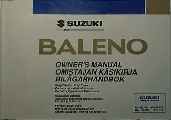 1997 Suzuki Baleno Handbok