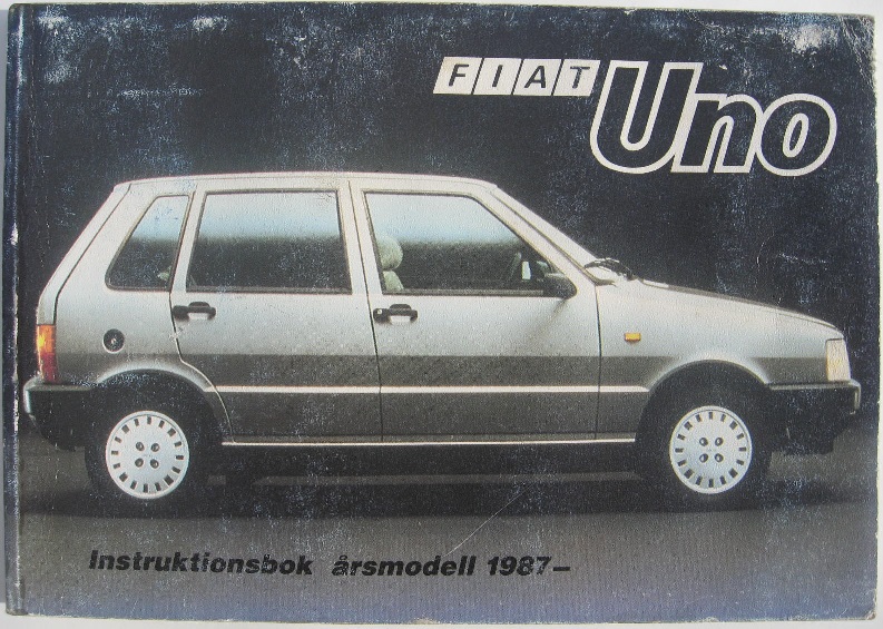 1987 Fiat Uno instruktionsbok