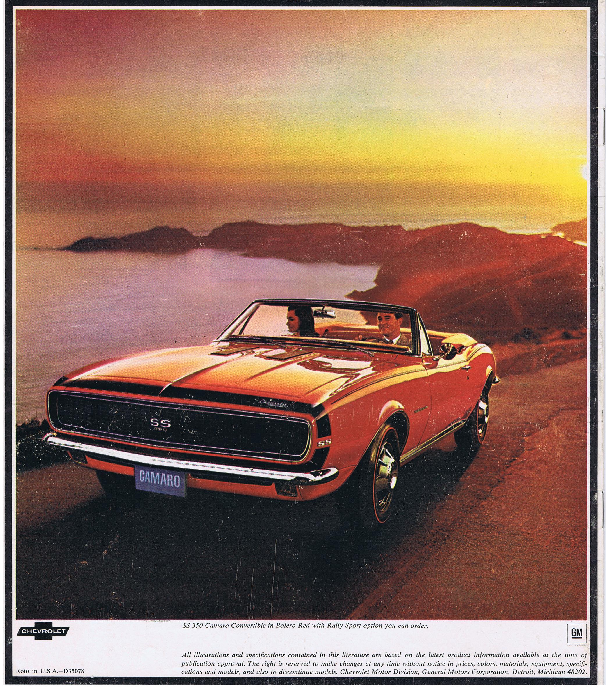 1967 Chevrolet Försäljningsbroschyr Camaro Lyx Stor - 2
