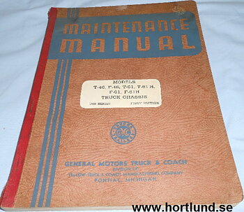 1938 GMC T & F 46 61 Truck Maintenance Manual