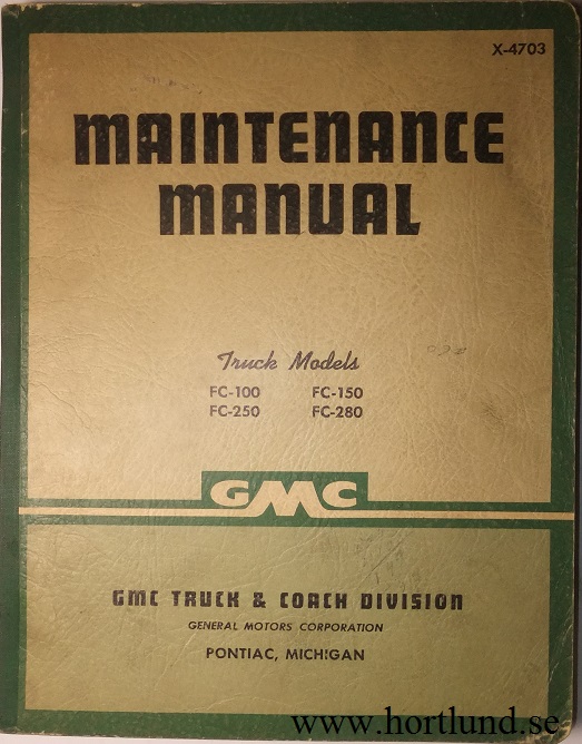 1947 GMC 100-280 Truck Maintenance Manual