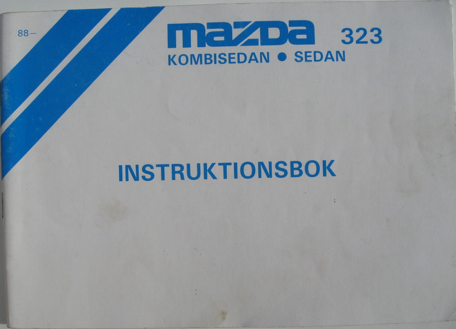 1988 Mazda 323 Instruktionsbok