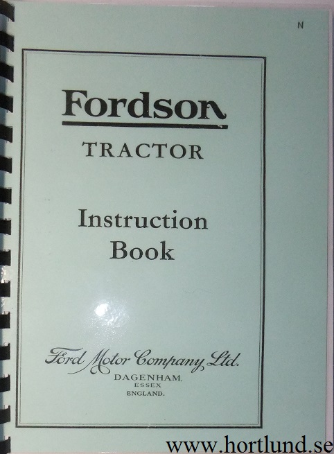 1936 Fordson model N Instruction Book