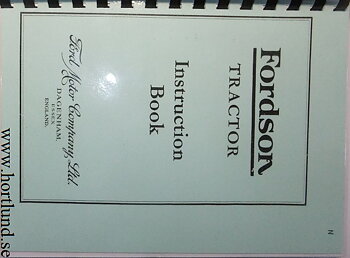 1936 Fordson model N Instruction Book