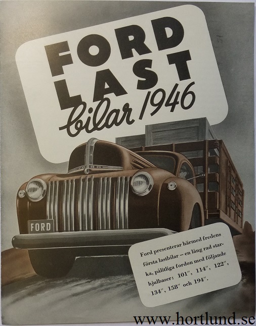 1946 Ford Lastbilar broschyr svensk