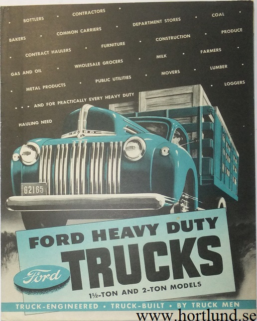 1946 Ford Trucks Broschyr Heavy Duty...