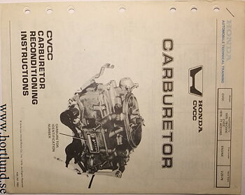 1975-1979 Honda Civic CVCC och Accord Carburetor Manual