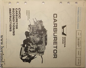 1978-1979 Honda Accord och Prelude Carburetor Manual