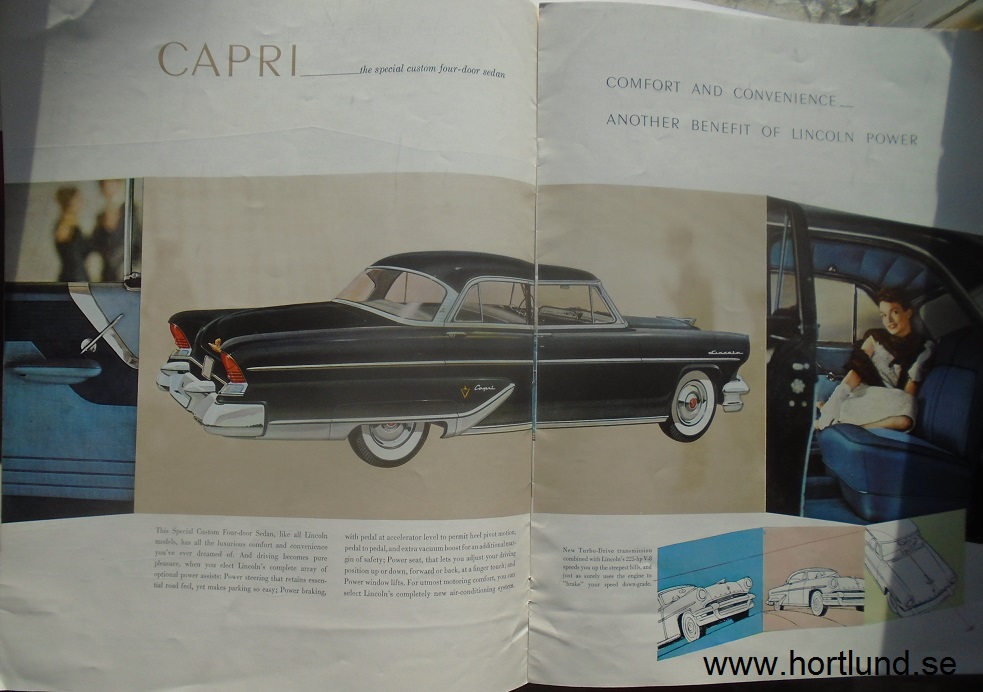 1955 Lincoln lyxbroschyr - 2