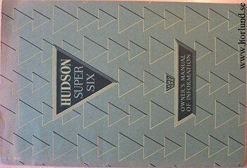 1933 Hudson Super Six Owner's Manual