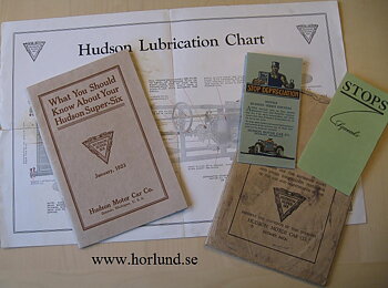 1923 Hudson Super Six Owner's Manual set