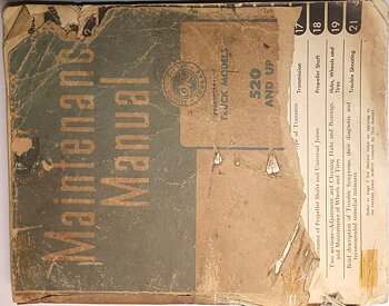 1944 - 1947 GMC 520 and up Truck Maintenance Manual