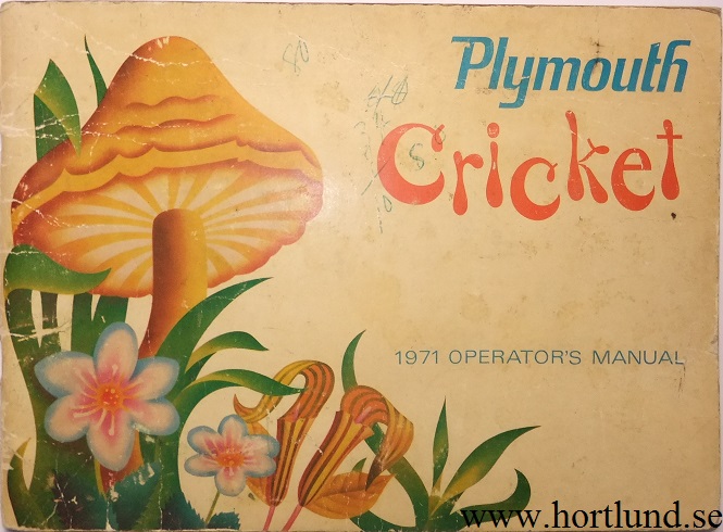 1971 Plymouth Cricket Operator's  Manual