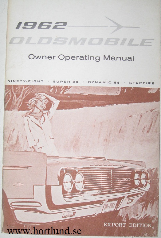 1962 Oldsmobile 88 98 Owner Operating Manual Export Edition