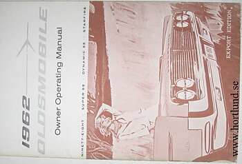 1962 Oldsmobile 88 98 Owner Operating Manual Export Edition