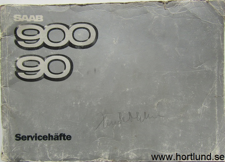 1985 SAAB 900 och 90 Servicehäfte utg 1