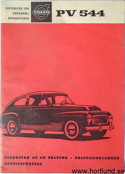 1963-1964 Volvo PV Riktpriser för underhåll reparationer Textdel