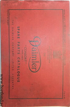 1949-1953 Daimler Consort DB 18 Spare Parts Catalog