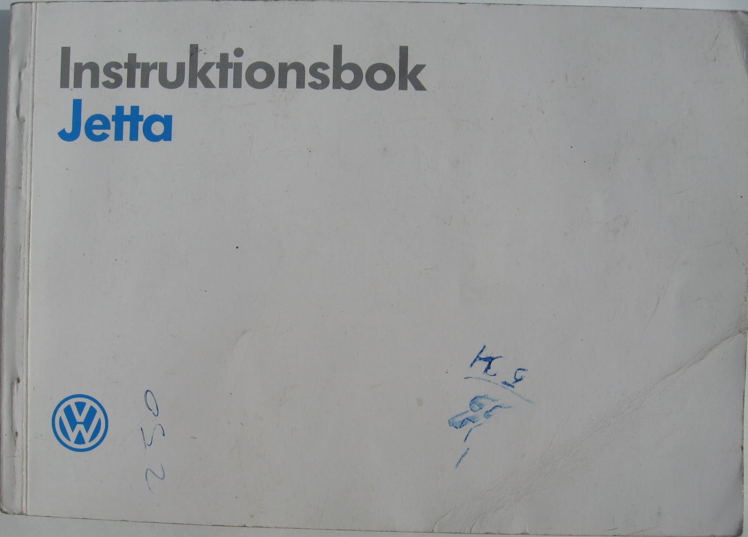 1990 Volkswagen Jetta Instruktionsbok