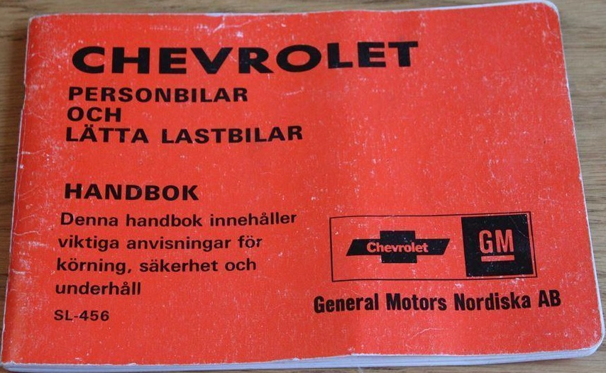 1978 Chevrolet Handbok svensk