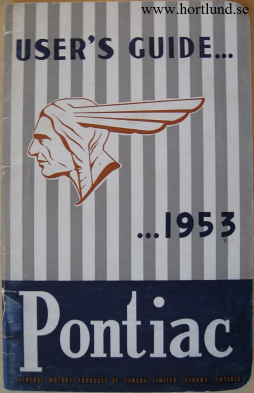 1953 Pontiac Owner's Guide Manual Canada