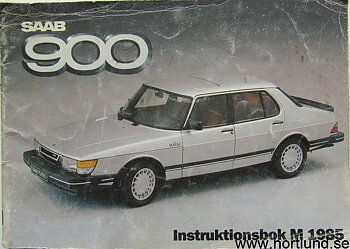 1985 SAAB 900 Instruktionsbok