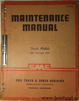 1949 GMC 100-450 Truck Maintenance Manual