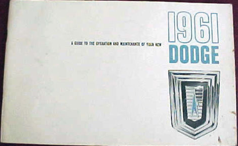 1961 Dodge Dart & Polara Owners Manual
