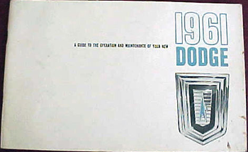 1961 Dodge Dart & Polara Owners Manual