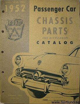1949 - 1952 Ford car Chassis Parts and Accessories Catalog