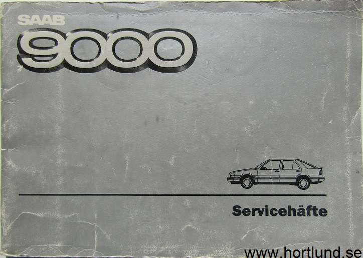 1988 SAAB 9000 Servicehäfte utg 1
