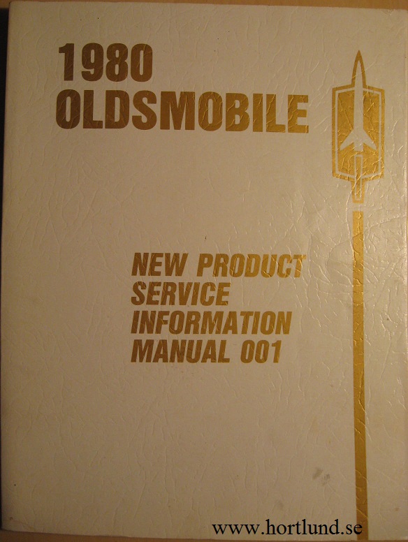 1980 Oldsmobile New Product Service Information alla modeller