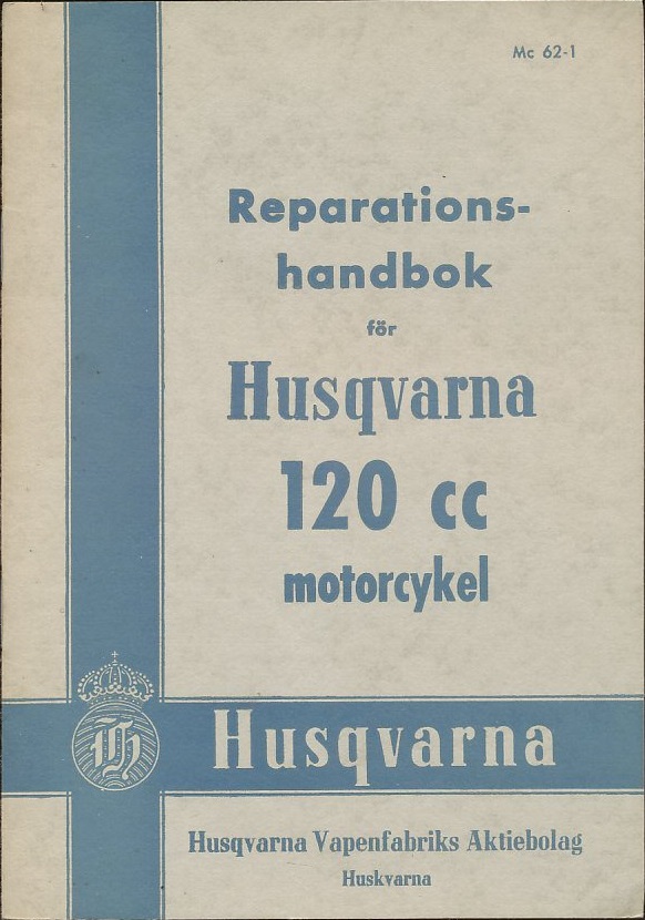1947 Husqvarna modell 24 Svartqvarna Reparationshandbok svensk