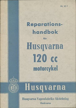 1947 Husqvarna modell 24 Svartqvarna Reparationshandbok svensk
