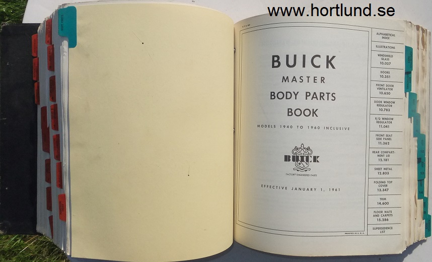 1940 - 1960 Buick Master Chassis & Body Parts Book - 3