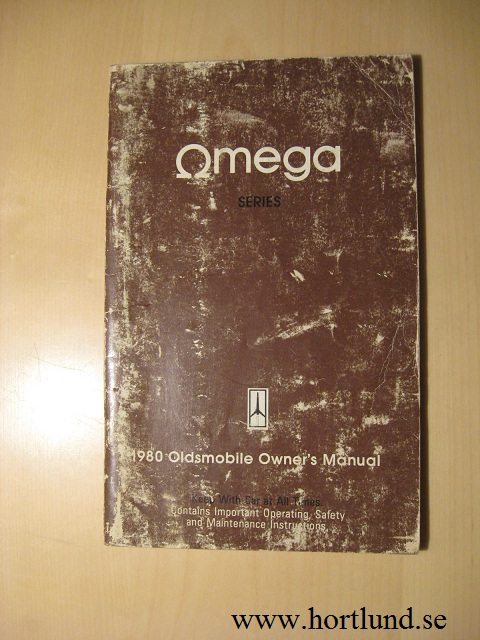 1980 Oldsmobile Omega Owner's Manual