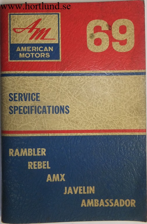 1969 AMC och Rambler Service Specifications