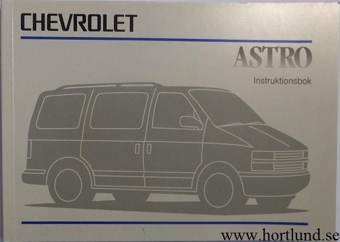 1996 Chevrolet Astro Instruktionsbok svensk