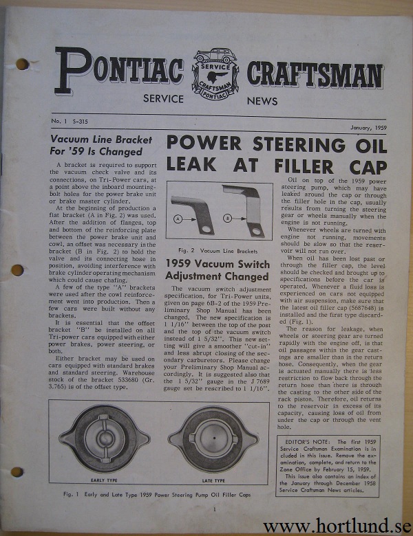 1959 Pontiac Craftsman Service News, January