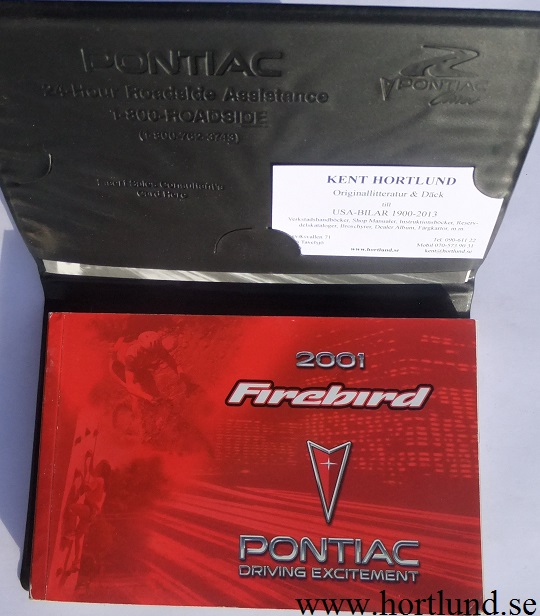 2001 Pontiac Firebird Owners Manual