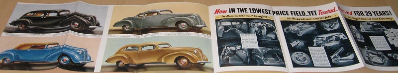 1938 Hudson 112 färgbroschyr - 2