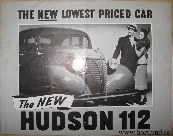 1938 Hudson 112 broschyr