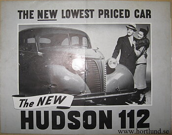 1938 Hudson 112 broschyr