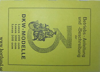 1929 - 1930 DKW Luxus 200 300 500 Instruktionsbok